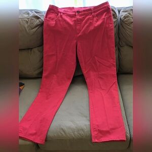 Lauren Ralph Lauren Red Straight-Leg Pants